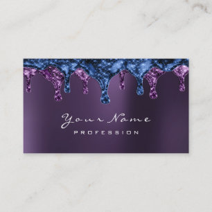 Wax Epilation Depilation Nails Blue Navy Violet Business Card