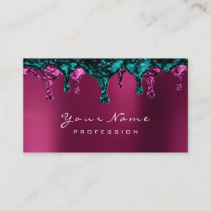 Wax Epilation Pink Depilation Nails Teal Burgundy Business Card