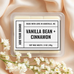 Wax Melt Minimalist Modern 3x2" Label 