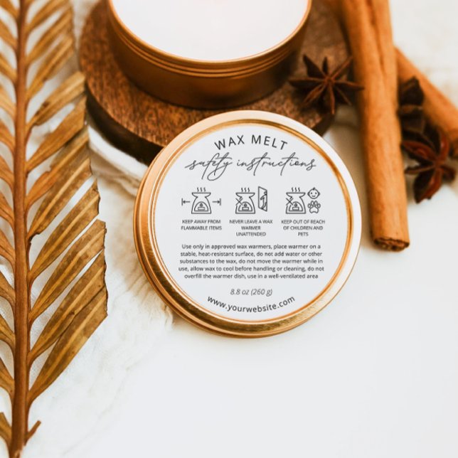 Wax Melt Warning Label Wax Warmer Care Instruction (Creator Uploaded)