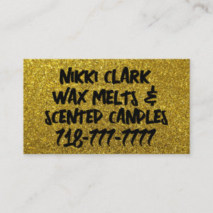 WAX MELTS & CANDLES GLITTER CUSTOM BUSINESS CARDS