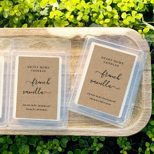 Wax Melts Label 3x2" Kraft Background Sticker