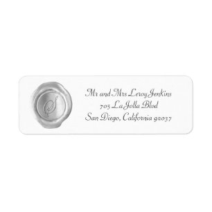 Wax Monogram Address Labels - Script S