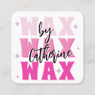 Wax Salon Qr Code Bold Pink Retro Business card
