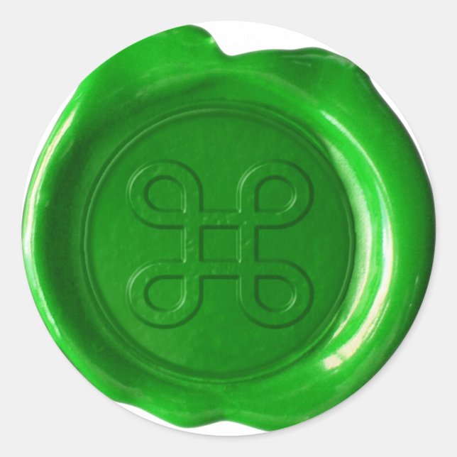 Wax Seal - Irish Green - Celtic III - (Front)