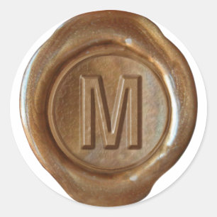Wax Seal Monogram - Copper - Bold M -