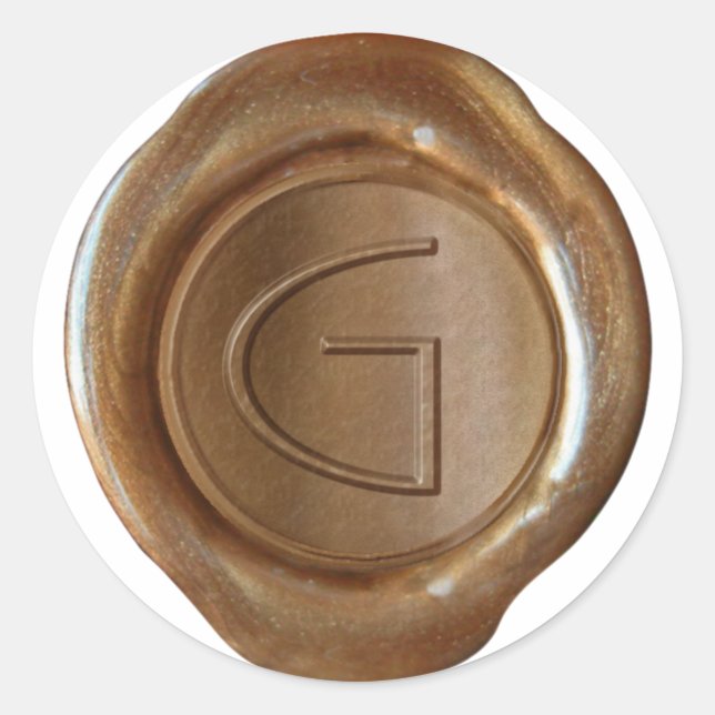Wax Seal Monogram - Copper - ModernSlim G - (Front)