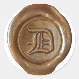 Wax Seal Monogram - Copper - Old English D -