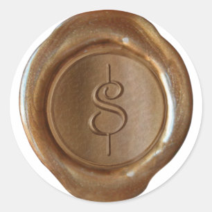 Wax Seal Monogram - Copper - Script $ -