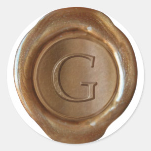 Wax Seal Monogram - Copper - Serif G -