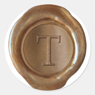 Wax Seal Monogram - Copper - Serif T -