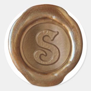 Wax Seal Monogram - Copper - Victorian S -