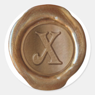 Wax Seal Monogram - Copper - Victorian X -