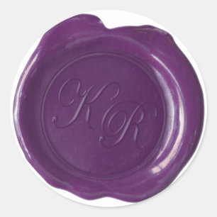 Wax Seal Monogram - Deep Purple - Kaihli KR