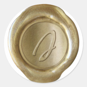 Wax Seal Monogram - Gold - Artistic Style J -