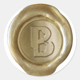 Wax Seal Monogram - Gold - Boulder B -