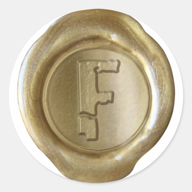 Wax Seal Monogram - Gold - Boulder F - (Front)