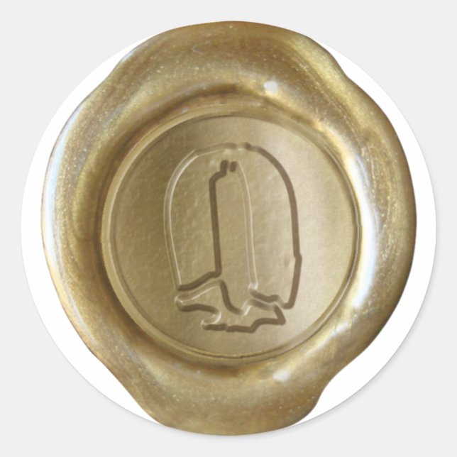 Wax Seal Monogram - Gold - Boulder O - (Front)
