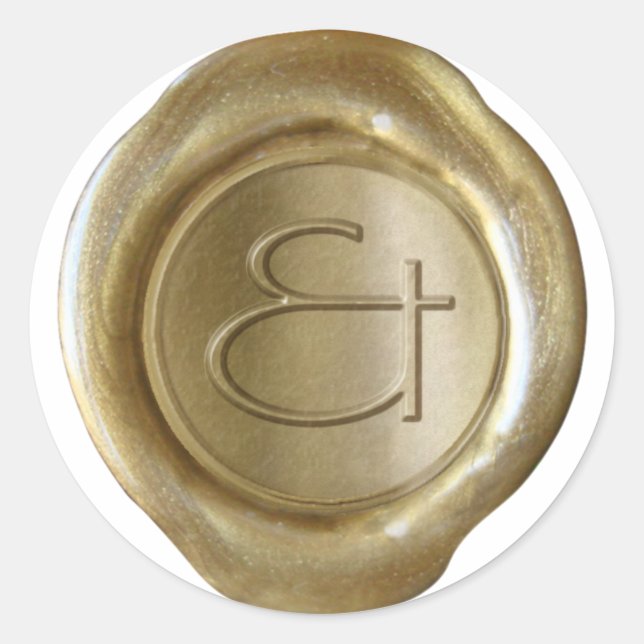 Wax Seal Monogram - Gold - ModernSlim & - (Front)