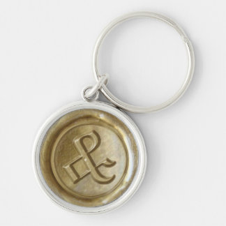 Wax Seal Monogram - Gold - Old English Ampersand - Key Ring