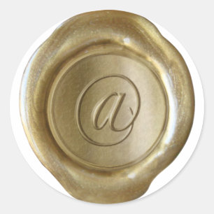 Wax Seal Monogram - Gold - Script @ -