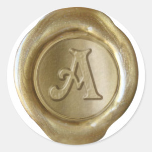 Wax Seal Monogram - Gold - Victorian A -