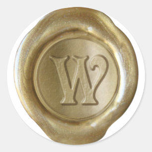 Wax Seal Monogram - Gold - Victorian W -