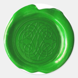 Wax Seal Monogram - Irish Green - Celtic -