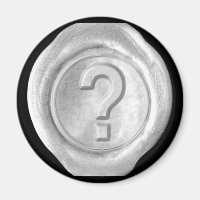 Wax Seal Monogram Magnet - Silver - Bold Style -