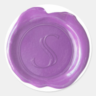 Wax Seal Monogram - Purple - S -