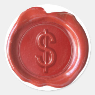 Wax Seal Monogram - Red - Bold $ -