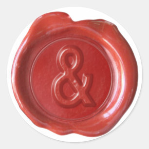 Wax Seal Monogram - Red - Bold &-