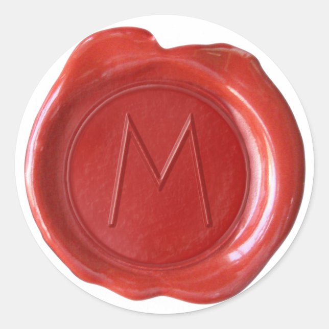 Wax Seal Monogram - Red - ModernSlim M - (Front)