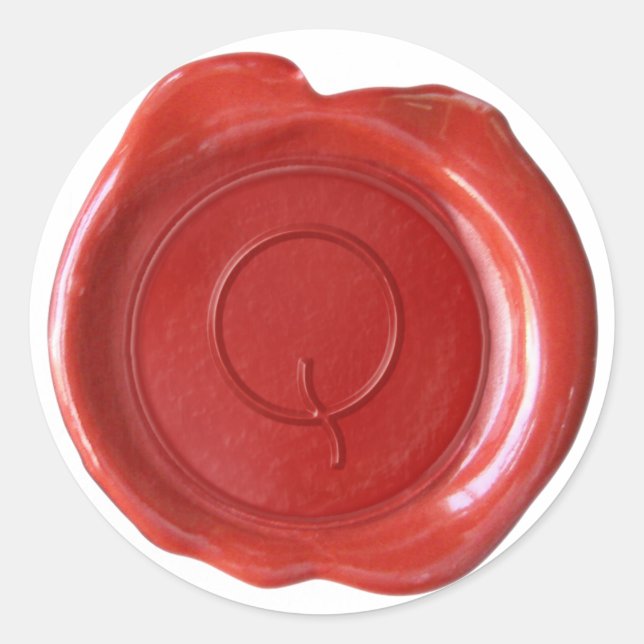 Wax Seal Monogram - Red - ModernSlim Q - (Front)
