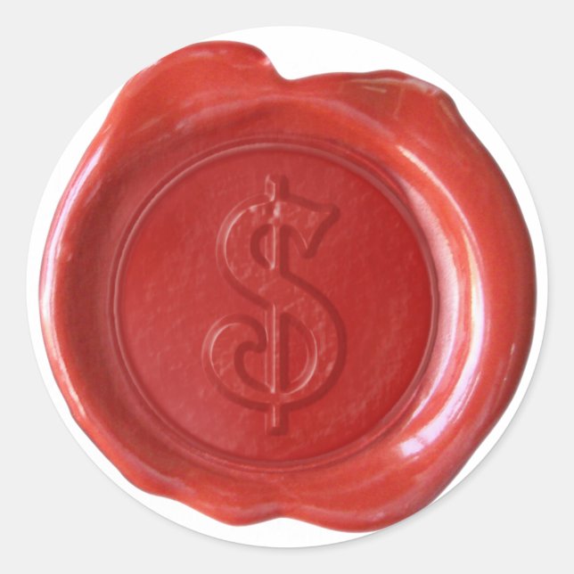 Wax Seal Monogram - Red - Victorian $ - (Front)
