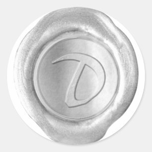 Wax Seal Monogram - Silver - Artistic Style D -