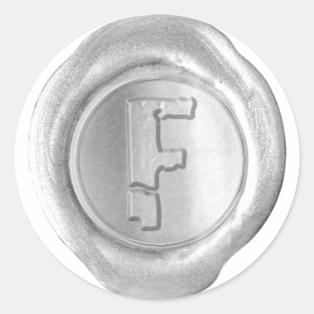 Wax Seal Monogram - Silver - Boulder F - (Front)