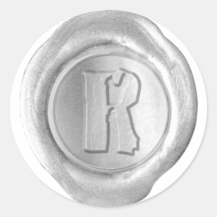Wax Seal Monogram - Silver - Boulder R -