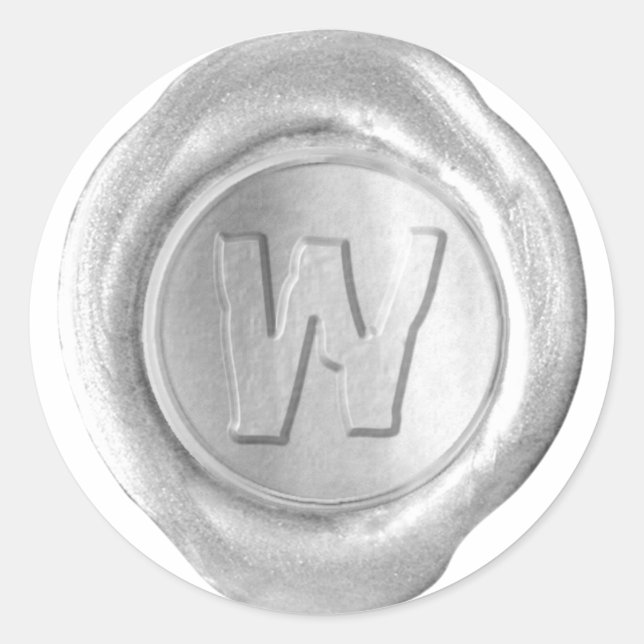 Wax Seal Monogram - Silver - Boulder W - (Front)