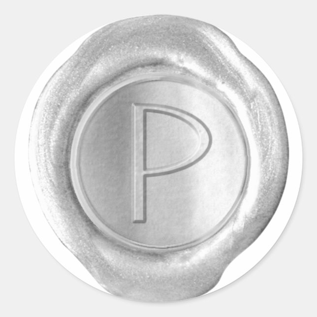 Wax Seal Monogram - Silver - ModernSlim P - (Front)