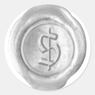 Wax Seal Monogram - Silver - Old English $ -