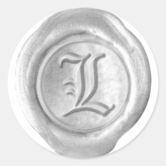 Wax Seal Monogram - Silver - Old English L -