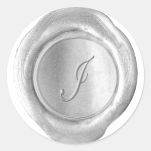 Wax Seal Monogram - Silver - Script I -