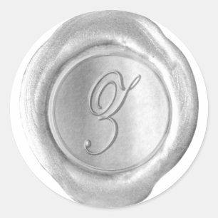 Wax Seal Monogram - Silver - Script Z -