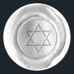 Wax Seal Monogram - Silver - Star Of David -<br><div class="desc">Hand crafted wax seal monogram sticker
     - Star Of David 
     - Custom style
     - Silver 
 
Until Zazzle creates an option to print stickers on transparency,  select your own background colour that best suits your needs. OR...  get creative with some scissors.</div>