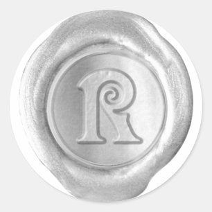 Wax Seal Monogram - Silver - Victorian R -