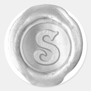 Wax Seal Monogram - Silver - Victorian S -