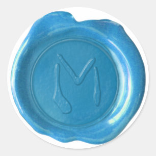 Wax Seal Monogram - True Blue - M -