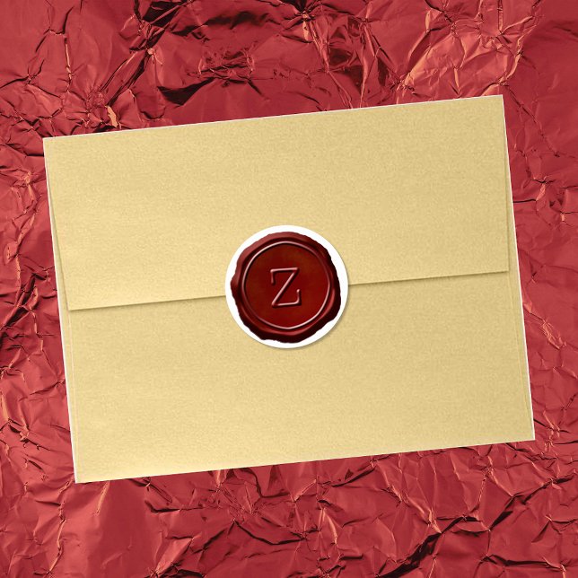 Wax Seal Red Monogram Z Initial (Creator Uploaded)