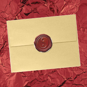 Wax Seal Red Yin Yang Symbol